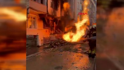 Esenyurt'ta 4 katlı binanın önünde doğal gaz kaynaklı patlama