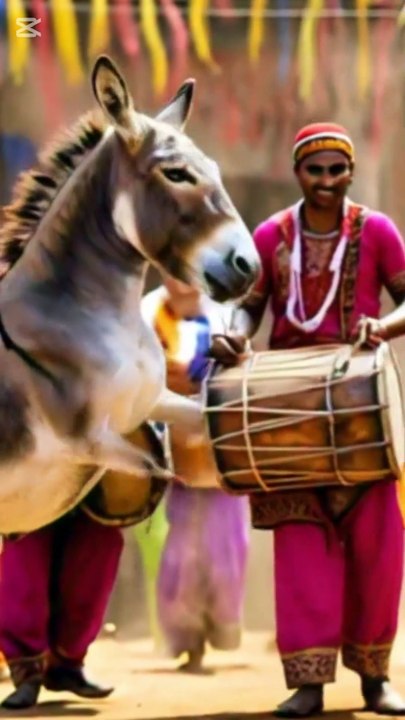 Dancing Donkey on Dhol Beat 🐴🔥 | Funniest Donkey Dance Ever | Viral Animal Comedy