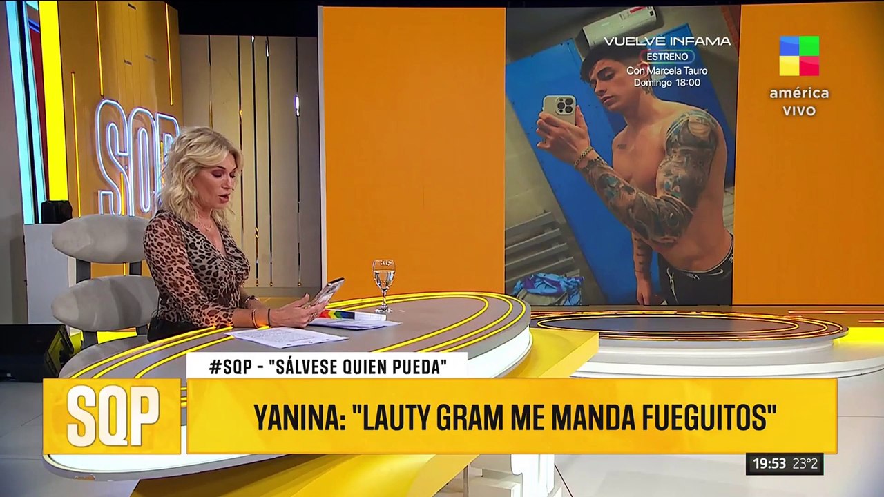 Yanina Latorre leyó los mensajes hot que le mandó Lauty Gram