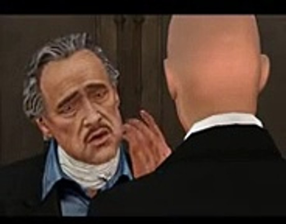 Agent 47 gets qualifed by Don Corleone