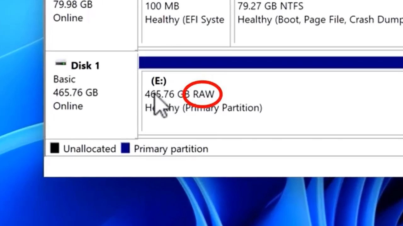 How to change RAW partition to NTFS partition without formatting