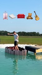 Will A Guitar Boat Hold My Weight_|Will a guitar boat hold my weight? @mrbeast #shorts floating guitar