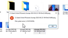 How Do i fix file system error 2147416359 when opening Windows Photo app