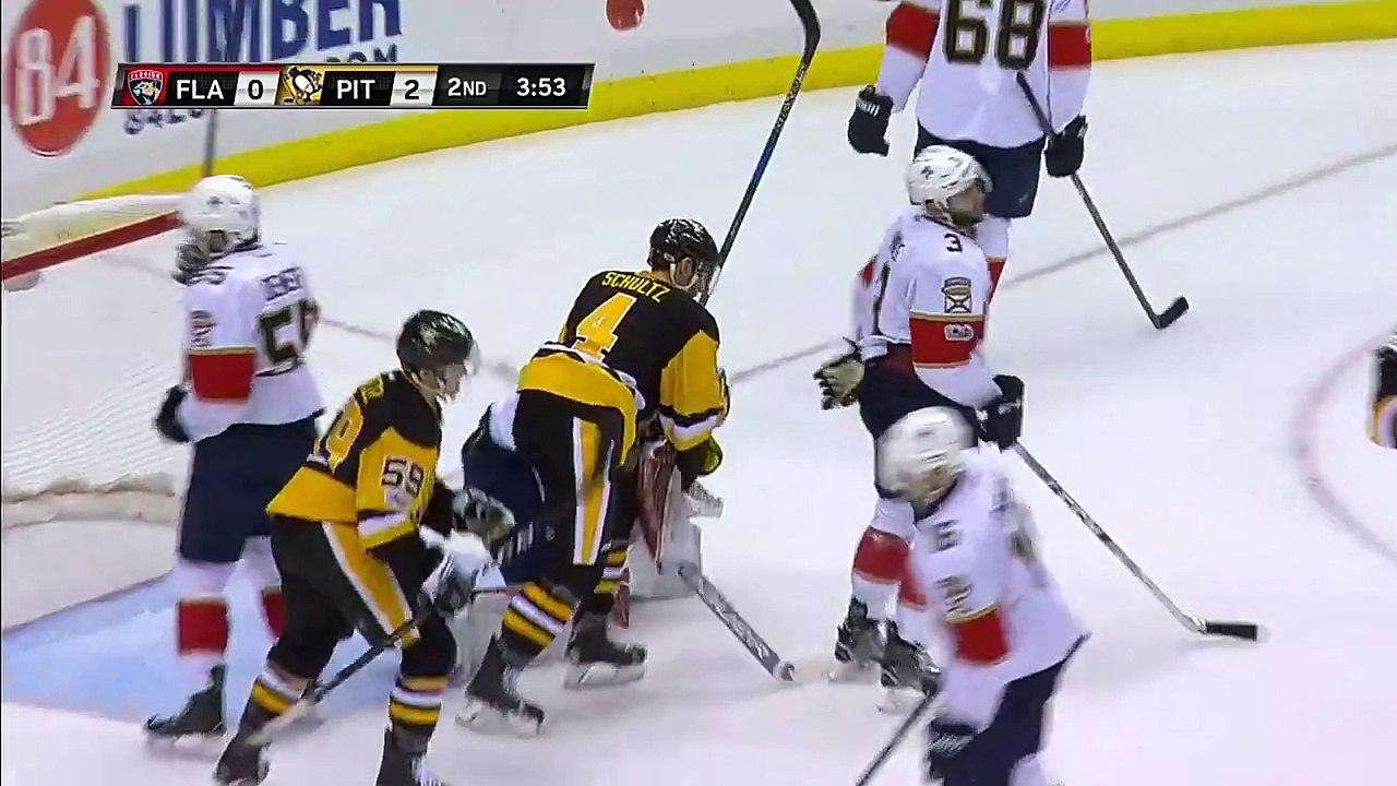 Penguins 16-17 Season - Crosby settles down a bouncing puck in his feet, backhands in 39th goal