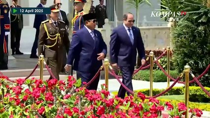 Berkacamata Hitam, Prabowo Bertemu Presiden Mesir Abdel Fattah El-Sisi di Istana Al Ittihadiyah