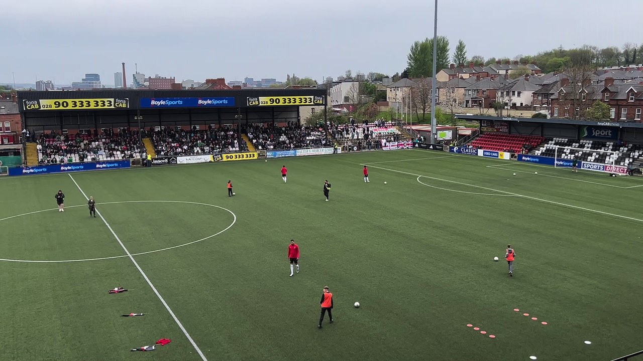 Pre-match scenes at Seaview ahead of Crusaders...