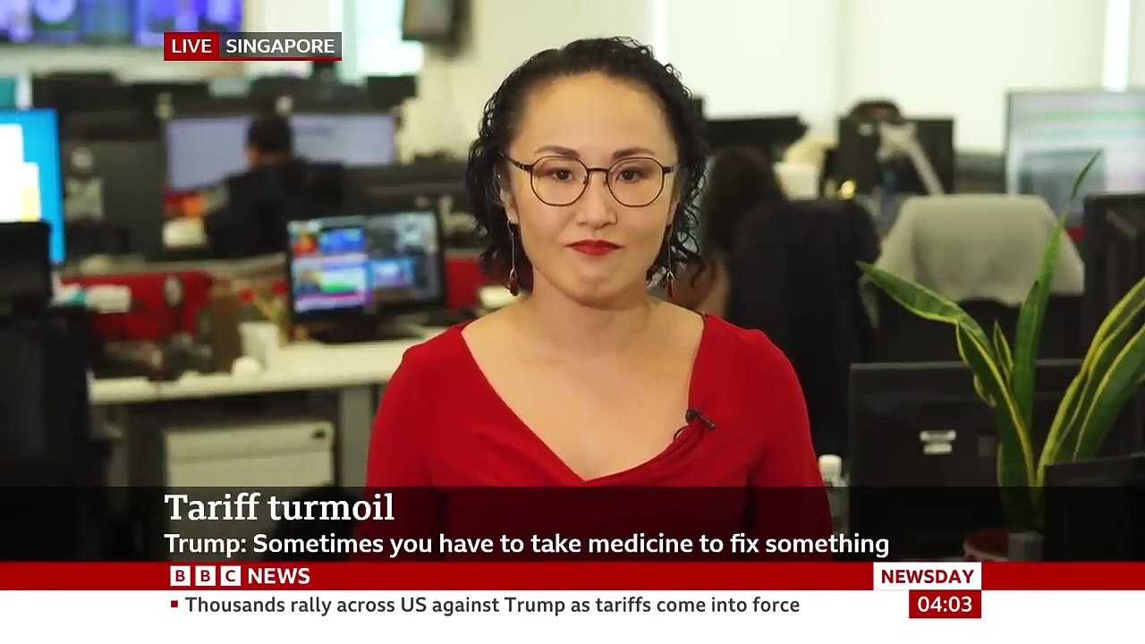 Asian shares slump as shockwaves from Trump tariffs rock global markets