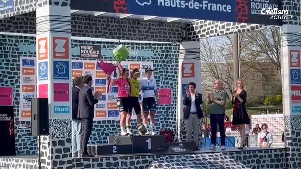 Cyclisme - Paris-Roubaix Femmes 2025 - Revivez le podium de cette 5e édition... avec Pauline Ferrand-Prévot