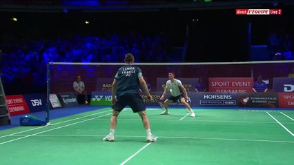 La fin de match de la 1/2 finale Lanier/Popov - Badminton - Championnats d'Europe