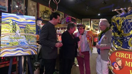 Künstler Johan Rumpf feiert seien 75er im Circus- und Clownmuseum