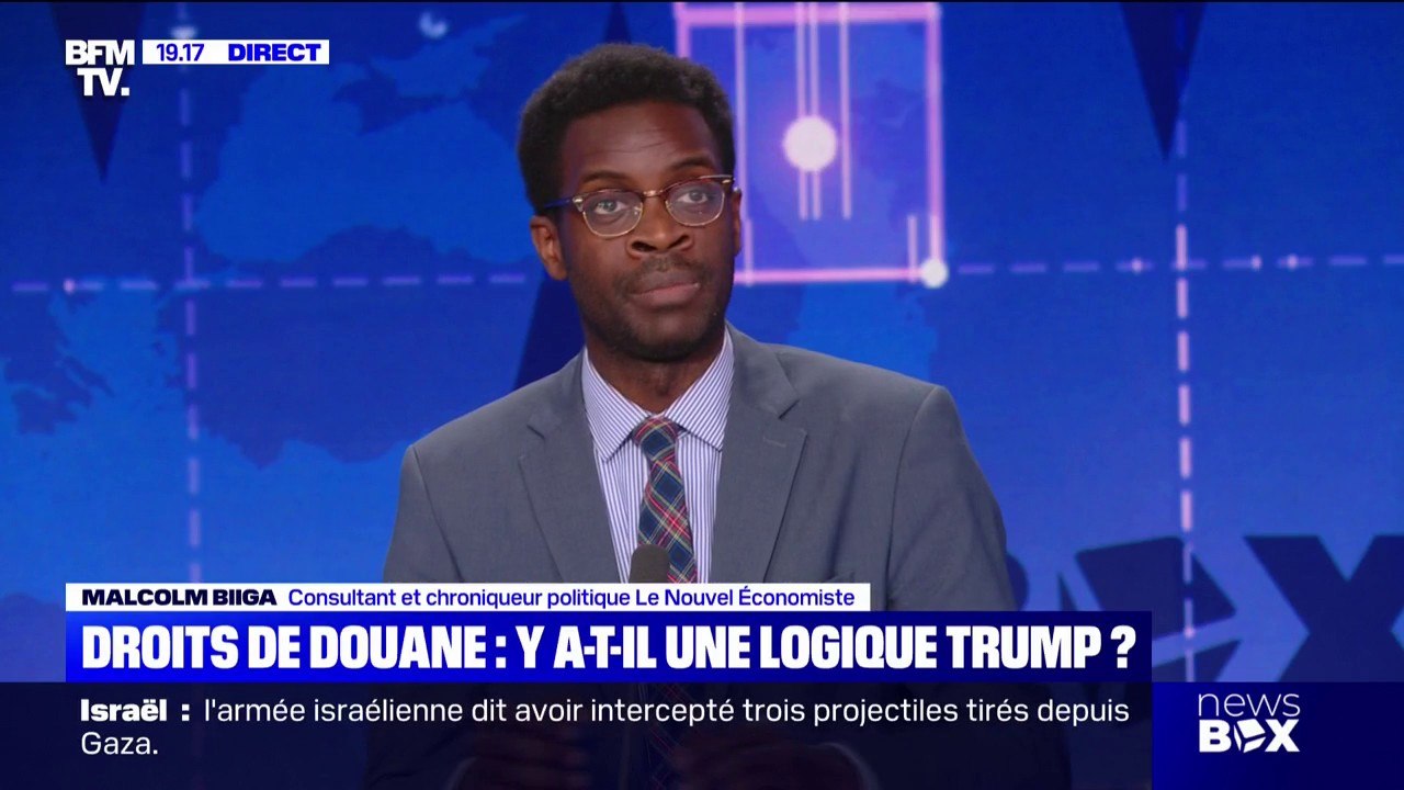 Droits de douane: Donald Trump "ne peut même plus se reposer sur Joe Biden et parler des conséquences économiques de son prédécesseur", dit Malcom Biiga, chroniqueur politique au Nouvel Économiste