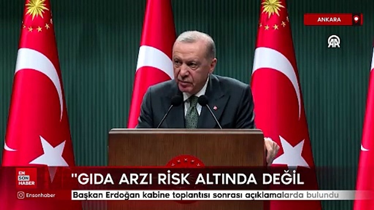 Cumhurbaşkanı Erdoğan: Zirai don nedeniyle gıda arzı risk altında değil