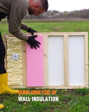 Testing wall insulation burn characteristics to enhance safety! 🔥🏠