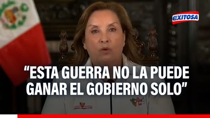 Dina Boluarte: "Esta guerra contra el terrorismo urbano no la puede ganar el Gobierno solo"