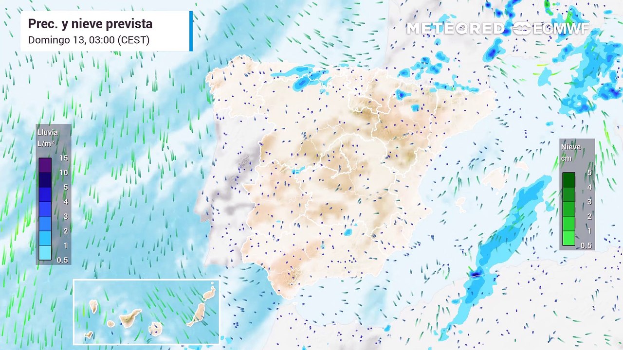 En las próximas horas se esperan lluvias y tormentas localmente fuertes en varias zonas de España