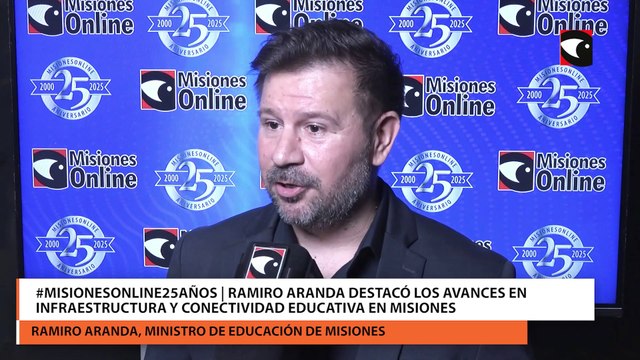 #MisionesOnline25Años Ramiro Aranda destacó los avances en infraestructura y conectividad educativa en Misiones