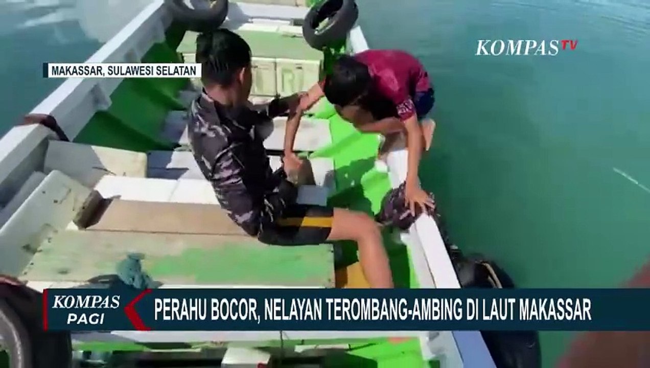 Perahu Bocor, Nelayan di Laut Makassar Diselamatkan TNI AL