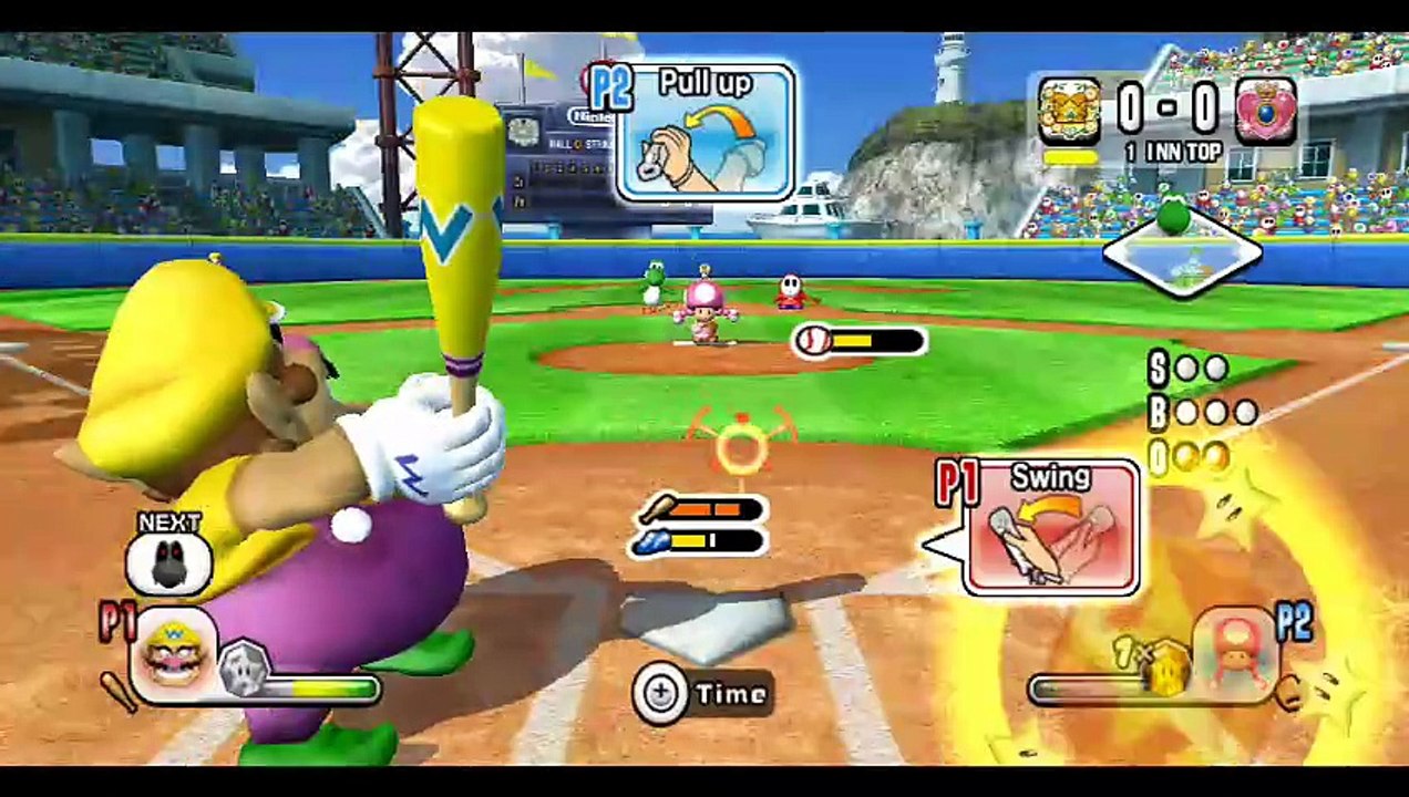 Mario Super Sluggers online multiplayer - wii