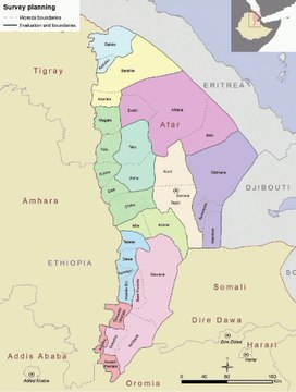 Map of Afar Region. Peta Region Afar. Peta Wilayah Afar. Afar Region Map. Map of Region of Afar. Region of Afar Map