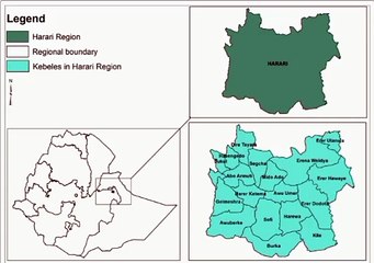 Map of Harari Region. Peta Region Harari. Peta Wilayah Harari. Harari Region Map. Map of Region of Harari. Region of Harari Map