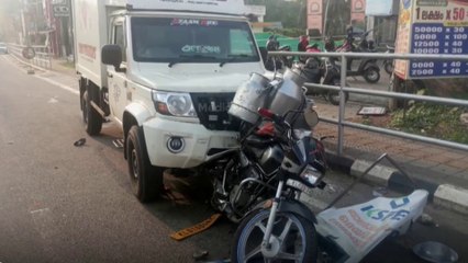 ബൈക്കിൽ പിക്കപ് വാനിടിച്ച് ബൈക്ക് യാത്രക്കാരൻ മരിച്ചു