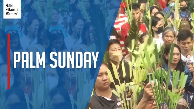 Filipino Catholics pray for peace on Palm Sunday
