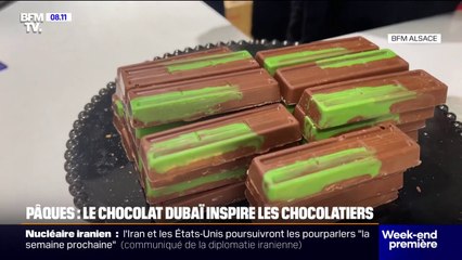 Le chocolat Dubaï, un chocolat au lait fourré à la pistache, inspire les chocolatiers pour Pâques