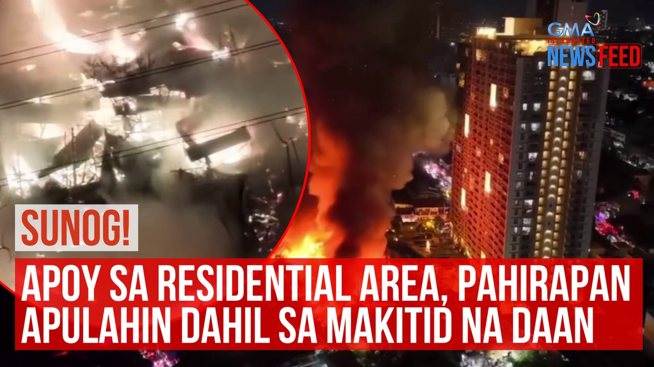 Apoy sa residential area, pahirapan apulahin dahil sa makitid na daan | GMA Integrated Newsfeed