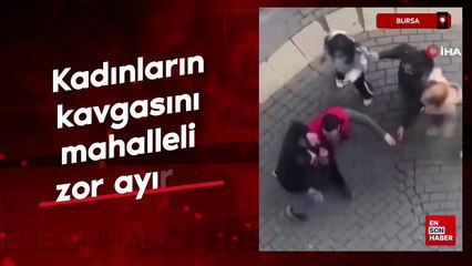 Bursa'da kadınlar birbirine girdi, mahalleli zor ayırdı