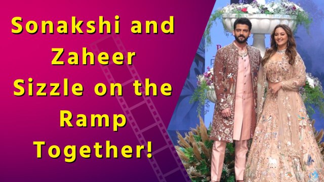 Sonakshi Sinha and Zaheer Iqbal's stunning appearance as showstoppers at Fashion Week