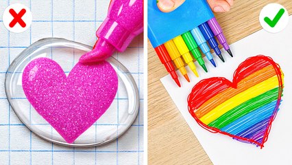 ÉLÈVES VS PROFS | Défi artistique & astuces scolaires folles avec des gadgets cools par 123 GO! Like