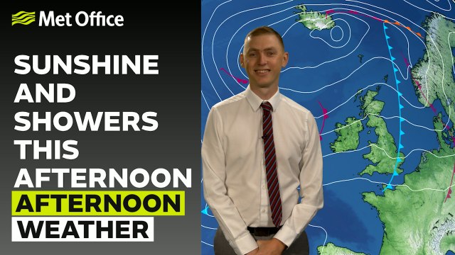 Met Office Afternoon Weather Forecast 13/04/25 – Showery and cloudy afternoon