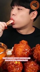 MUKBANG SATISFYING BIG BITE _Spicy cheesy chicken_🔥🌶️🍗😌👌