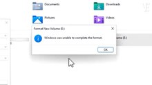 How to solve windows was unable to complete the format (sd card , pen drive)