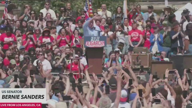 Bernie Sanders hold anti-Trump rally