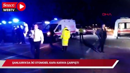 Şanlıurfa’da iki otomobil kafa kafaya çarpıştı