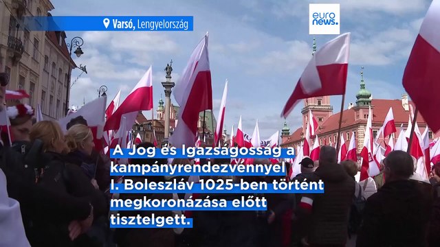 Az első lengyel király megkoronázása előtt tisztelgett a konzervatívok kampányrendezvénye Varsóban