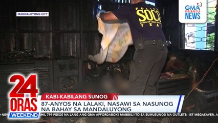 87-anyos na lalaki, nasawi sa nasunog na bahay sa Mandaluyong | 24 Oras Weekend