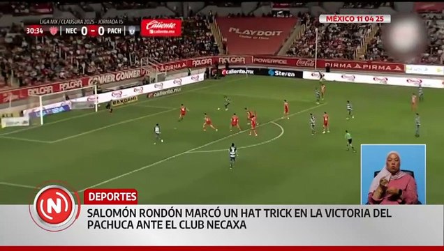 Salomón Rondón victorioso al anotar Hat Trick frente al Necaxa