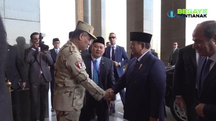 Momen Prabowo dan Presiden Sisi Kunjungan Dadakan ke Akmil Mesir