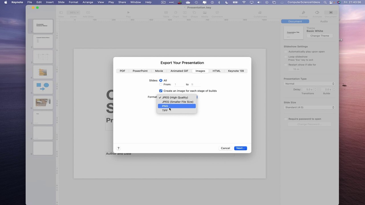 How to CONVERT Your Presentation to Images On Keynote Using a Mac Computer - Basic Tutorial | New
