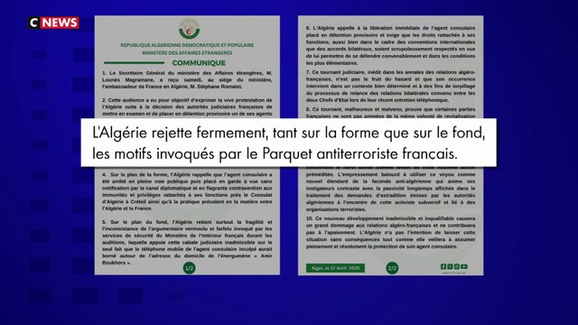 Relations franco-algériennes : le ministère des Affaires étrangères algérien dénonce l'attitude de la France