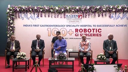 #GUJARAT CM ATTENDS CELEBRATION OF 100 ROBOTIC GI SURGERIES BY KAIZEN HOSPITAL IN #AHMEDABAD