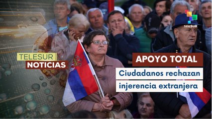Miles de personas se movilizan en apoyo al pdte. de Serbia Aleksandar Vucic