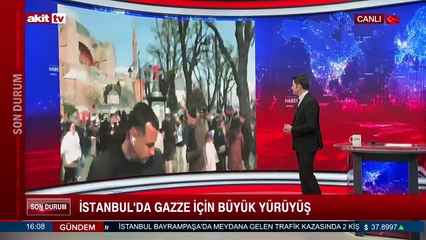 İstanbul'da Gazze için büyük yürüyüş
