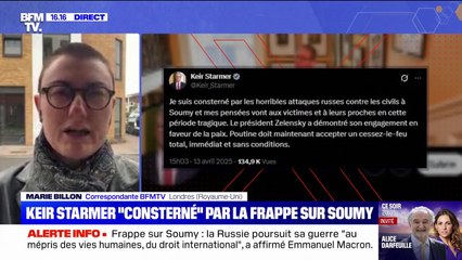 Frappe sur Soumy: le Premier ministre britannique Keir Starmer se dit "consterné" et appelle à un cessez-le-feu