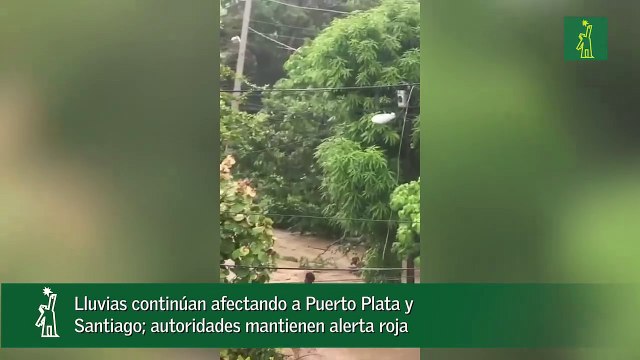 Lluvias continúan afectando a Puerto Plata y Santiago; autoridades mantienen alerta roja