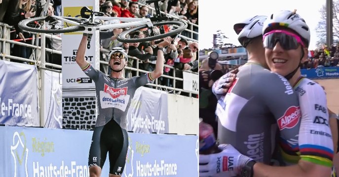 Cyclisme - Paris-Roubaix 2025 - La 3e victoire consécutive de Mathieu van der Poel face à Tadej Pogacar... comme si vous y étiez !