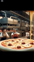 WelcomTiny Workers Making Giant Cheesy Pizza | Funny AI Animation in Whimsical Pizza Factorye to comedy and  entertainment world