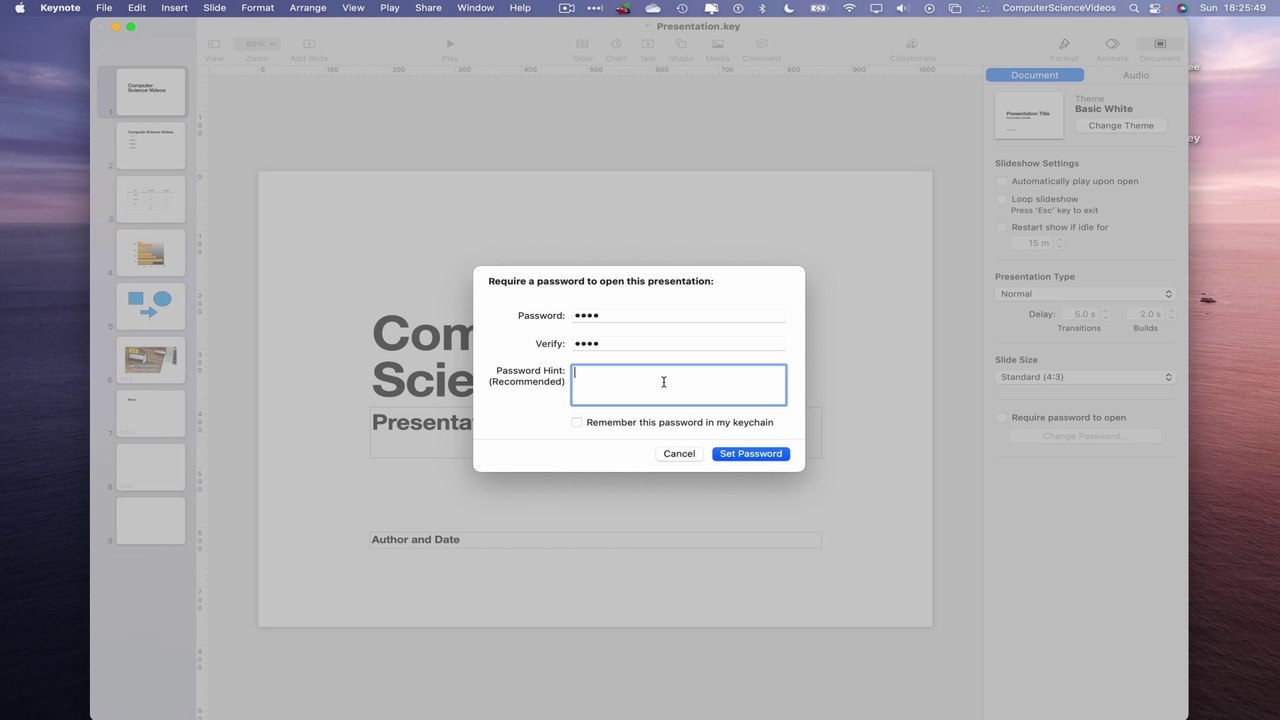 How to ENCRYPT Your Presentation On Keynote Using a Mac / Desktop Computer - Basic Tutorial | New